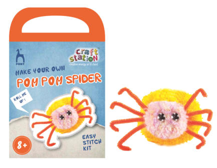 Pom Poom Spider yellow/orange