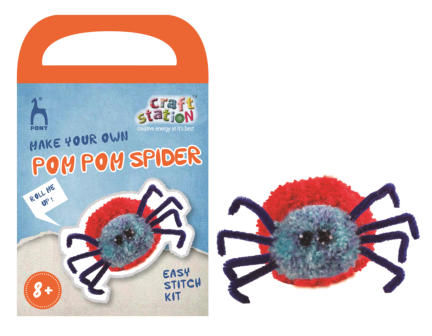 Pom Pom Spider red/blue