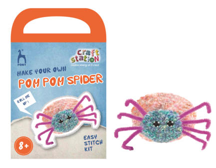 Pom Pom Spider brown/purple