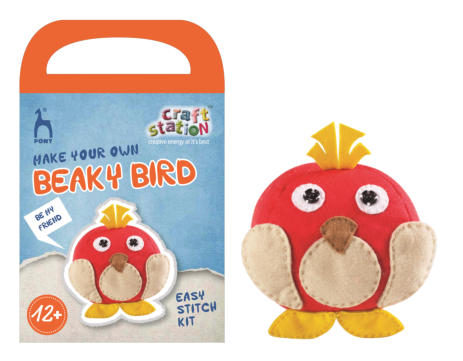 Beaky Bird red/cream